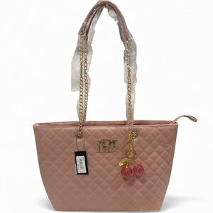 Badgley Mischka Tote Bag with Gold Chain